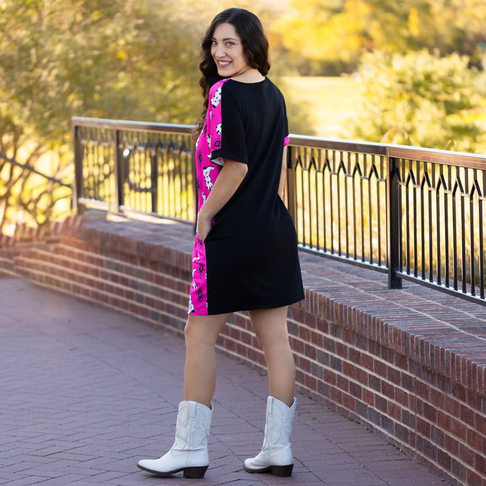 10991 - Western Color Block Dress with Pockets