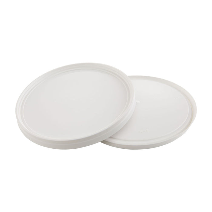 1.2Ltr Clear Round Pail Bucket with White Lid and Handle PACK OF 10