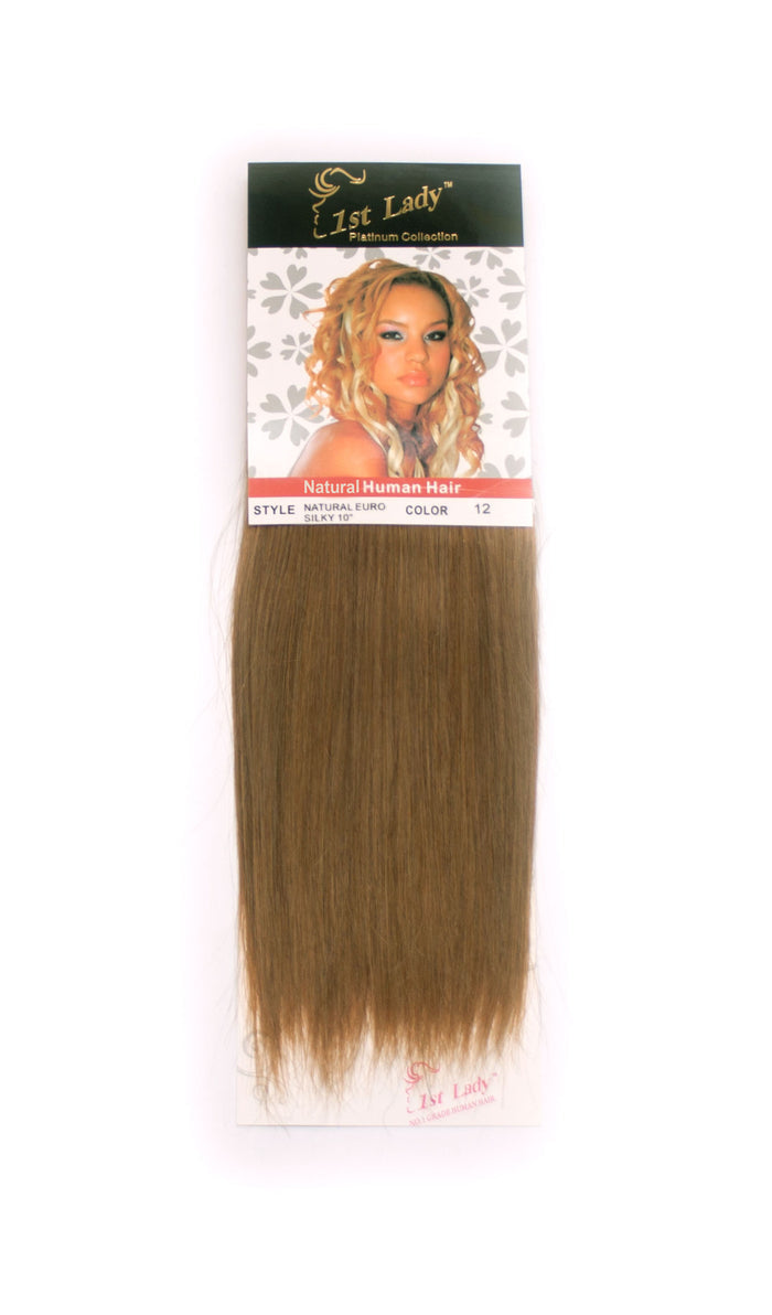 1st Lady Natural Euro Silky Straight Blended Human Hair Weft 10" - Elysee Star