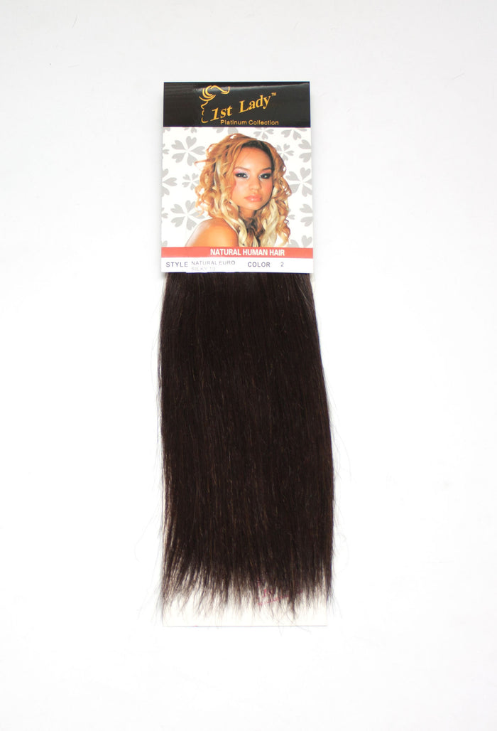 1st Lady Natural Euro Silky Straight Blended Human Hair Weft 10" - Elysee Star