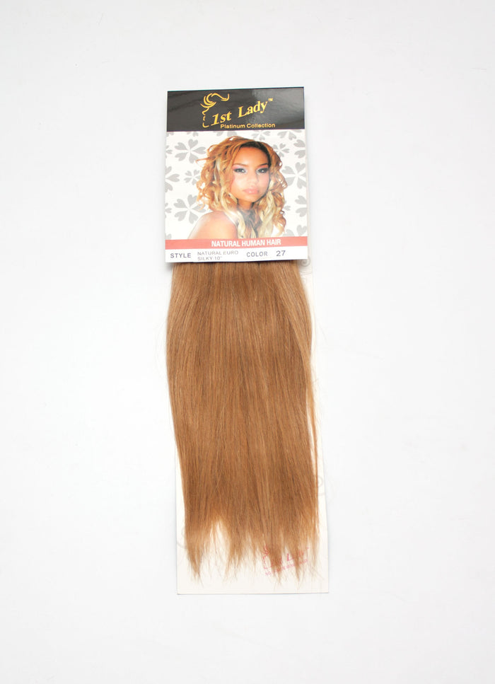 1st Lady Natural Euro Silky Straight Blended Human Hair Weft 10" - Elysee Star