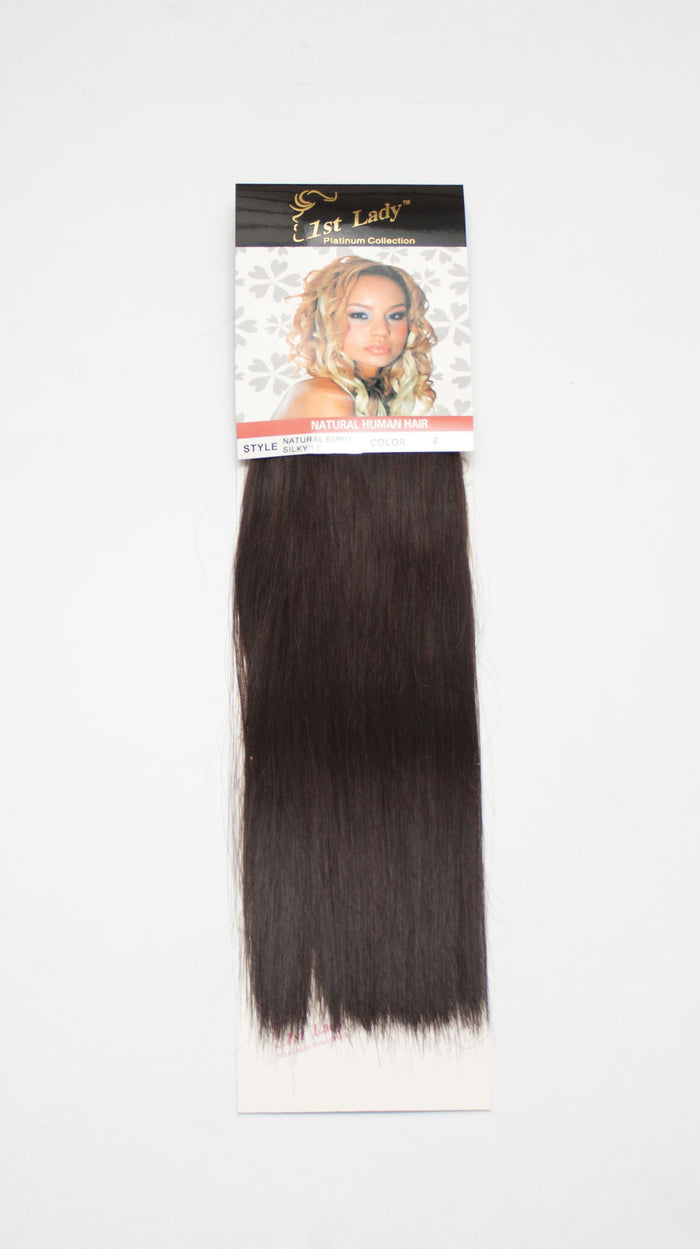 1st Lady Natural Euro Silky Straight Blended Human Hair Weft 12" - Elysee Star