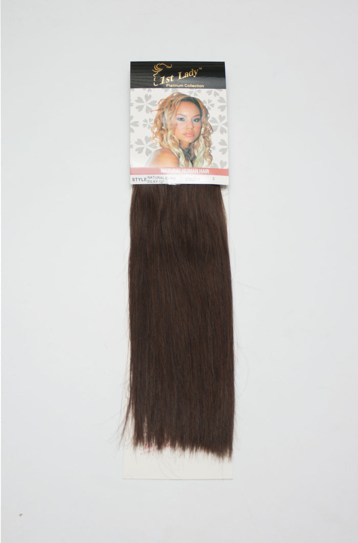 1st Lady Natural Euro Silky Straight Blended Human Hair Weft 12" - Elysee Star