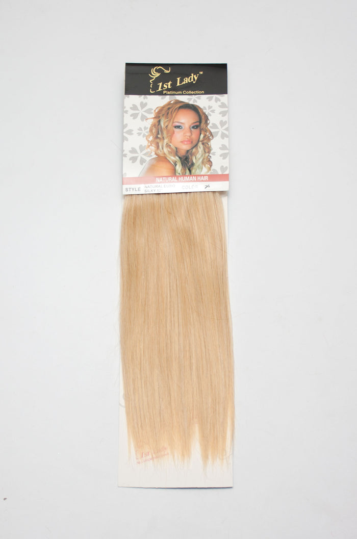 1st Lady Natural Euro Silky Straight Blended Human Hair Weft 12" - Elysee Star