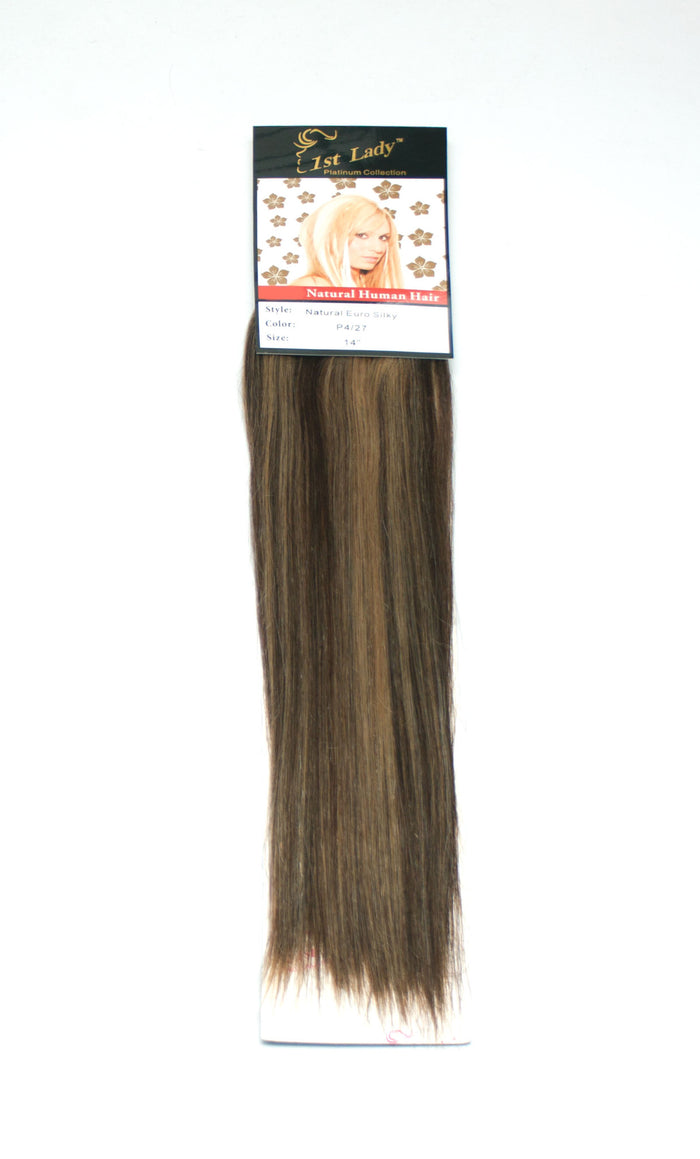 1st Lady Natural Euro Silky Straight Blended Human Hair Weft 14" - Elysee Star