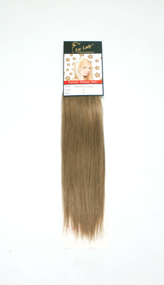 1st Lady Natural Euro Silky Straight Blended Human Hair Weft 14" - Elysee Star