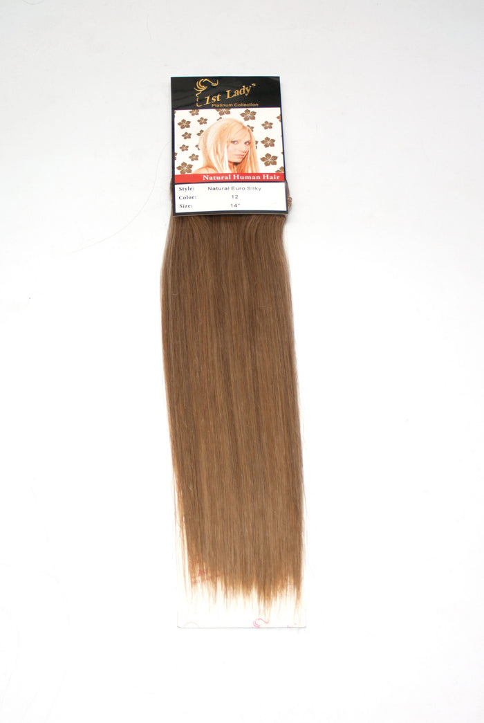 1st Lady Natural Euro Silky Straight Blended Human Hair Weft 14" - Elysee Star