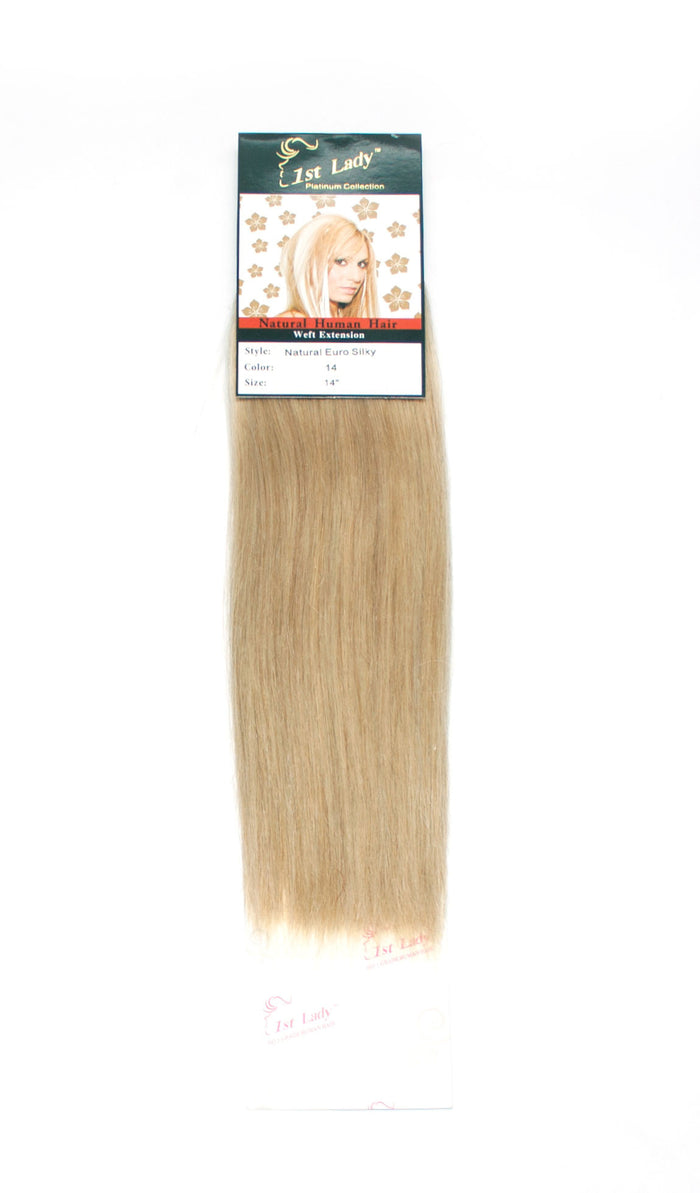 1st Lady Natural Euro Silky Straight Blended Human Hair Weft 14" - Elysee Star