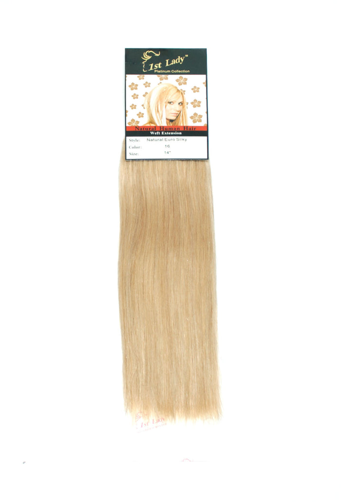 1st Lady Natural Euro Silky Straight Blended Human Hair Weft 14" - Elysee Star