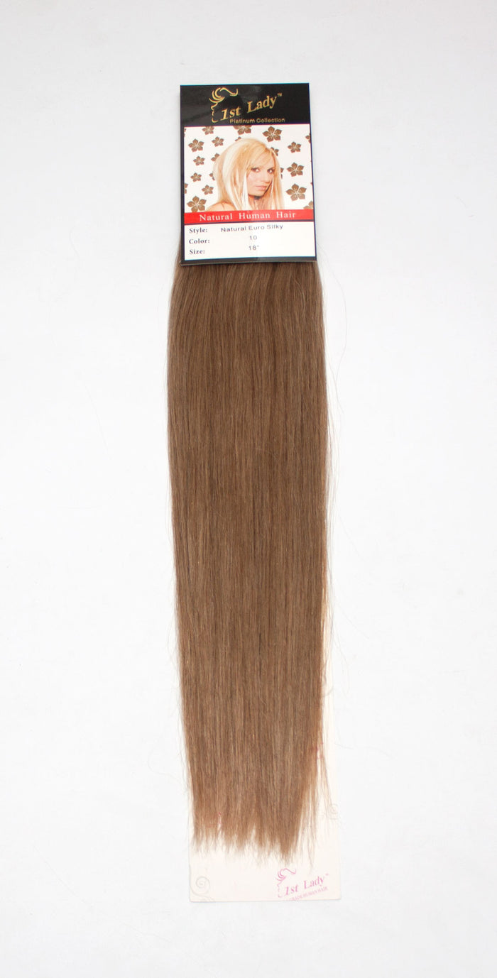 1st Lady Natural Euro Silky Straight Blended Human Hair Weft 18" - Elysee Star