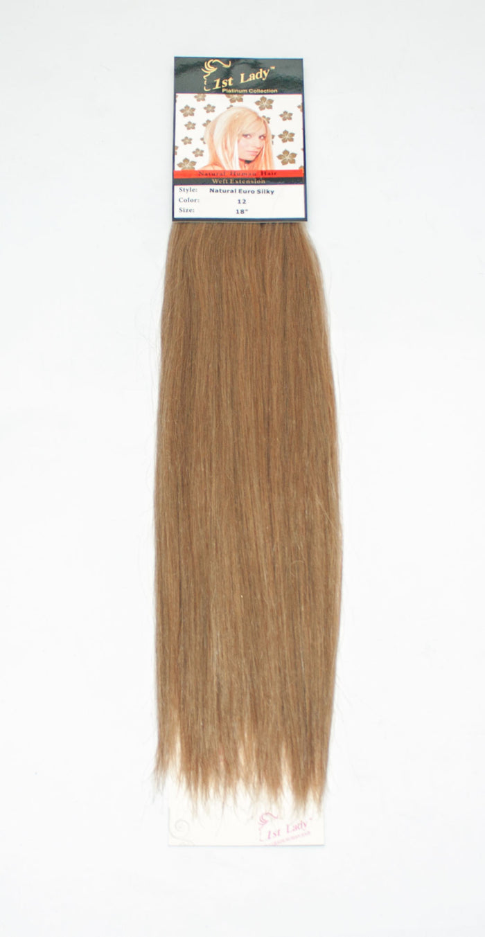 1st Lady Natural Euro Silky Straight Blended Human Hair Weft 18" - Elysee Star