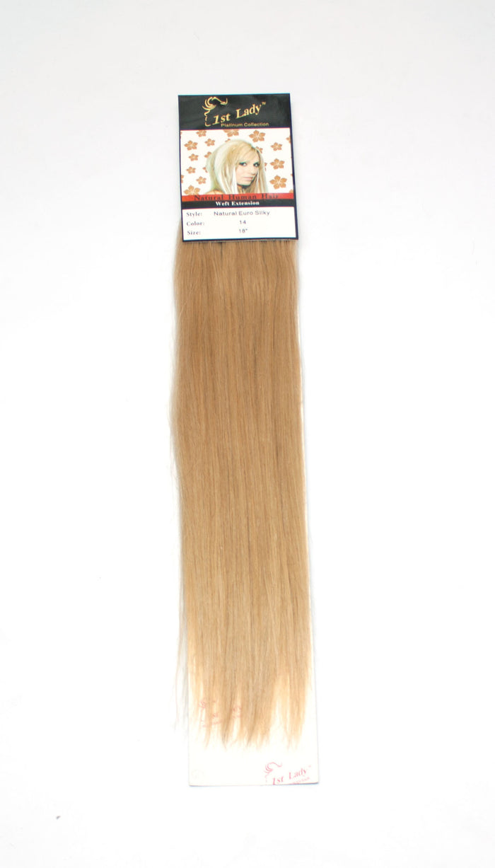 1st Lady Natural Euro Silky Straight Blended Human Hair Weft 18" - Elysee Star