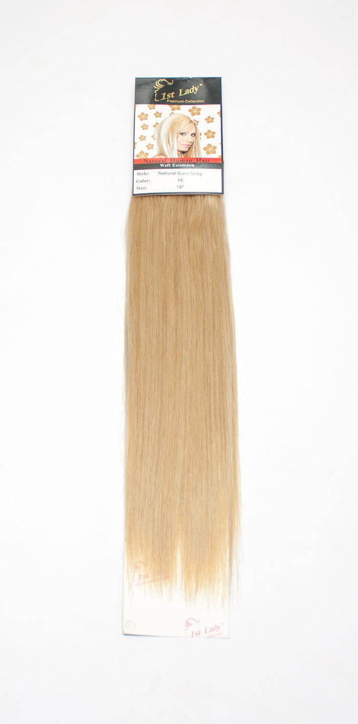 1st Lady Natural Euro Silky Straight Blended Human Hair Weft 18" - Elysee Star
