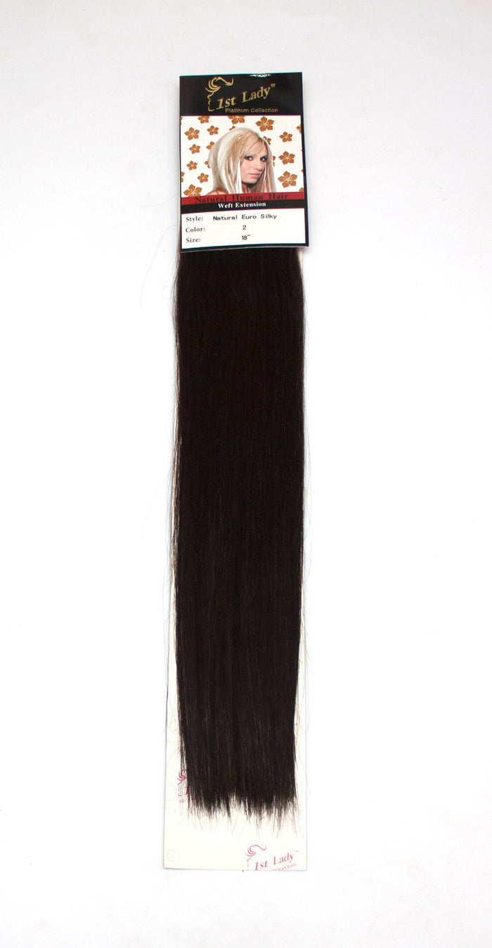 1st Lady Natural Euro Silky Straight Blended Human Hair Weft 18" - Elysee Star