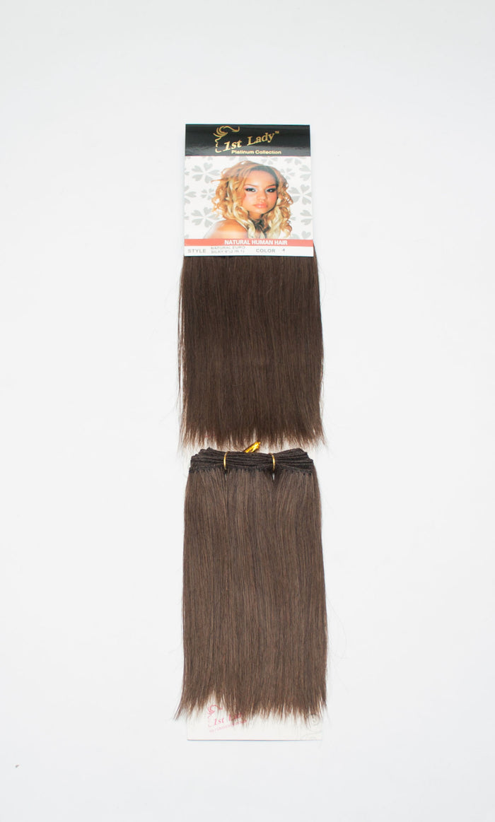 1st Lady Natural Euro Silky Straight Blended Human Hair Weft 8" - Elysee Star
