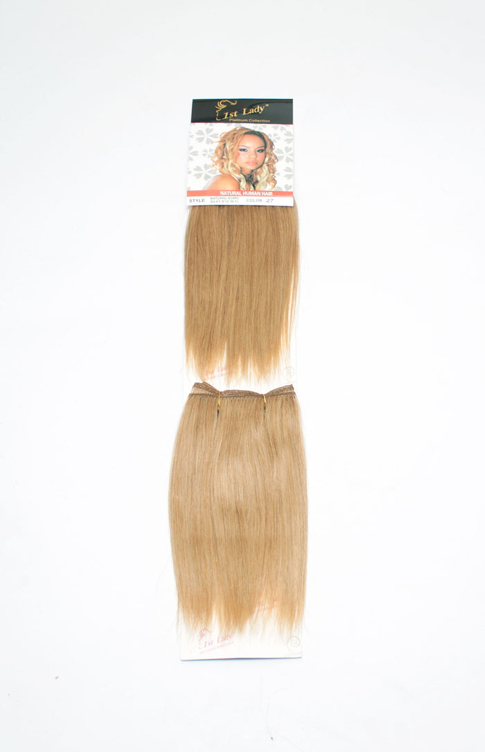 1st Lady Natural Euro Silky Straight Blended Human Hair Weft 8" - Elysee Star