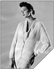 Black and white photo of women wearing the 237 Knitted Sweater.