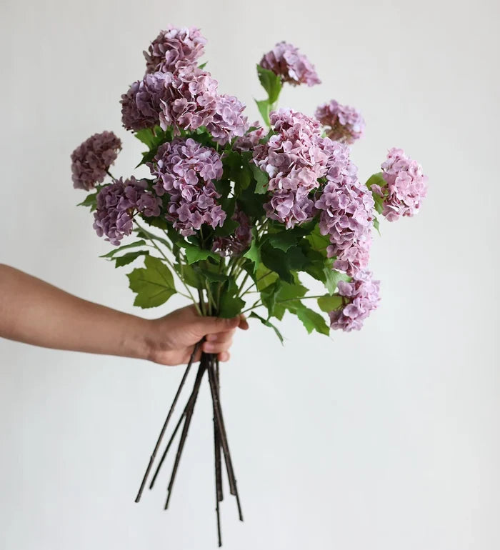 25" Faux Snowball Flower in Mauve Taupe - Magnolia Lane co. Home + Garden + Gift