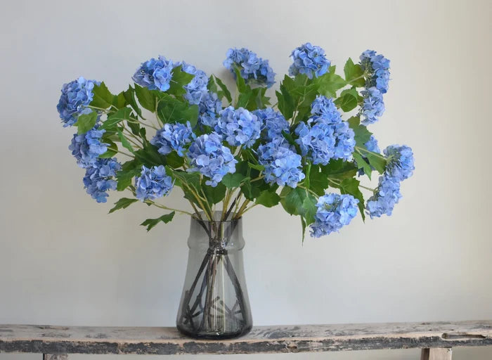 25" Real Touch Blue Hydrangea Flowers - Magnolia Lane co. Home + Garden + Gift