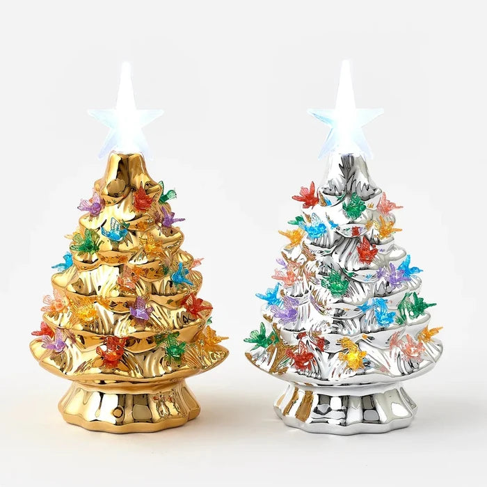 7.5" Vintage LED Tree with Birds