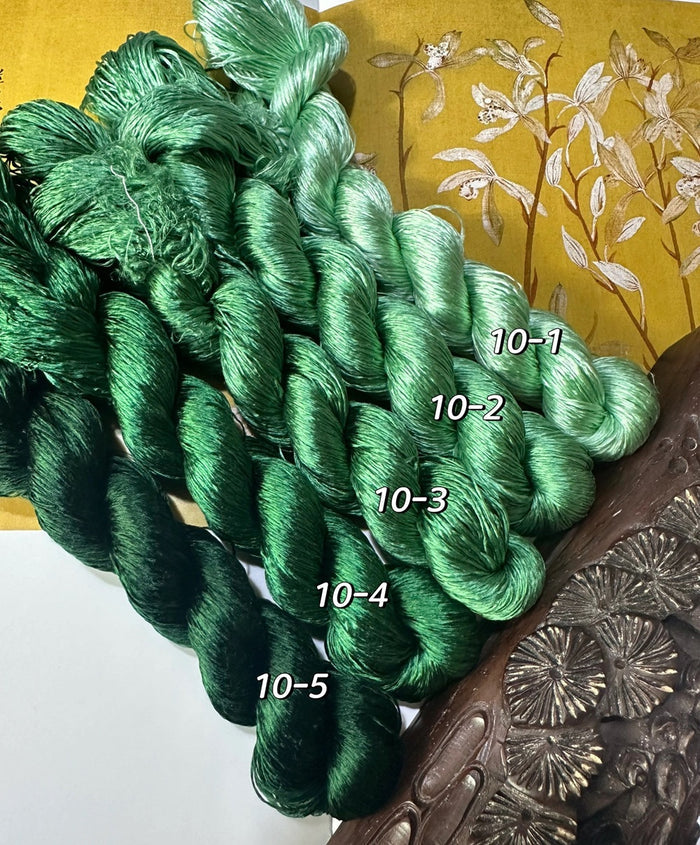 80m Suzhou Embroidery Untwisted Mulberry Silk Thread(#10  80m*5) - Ronghua Threads