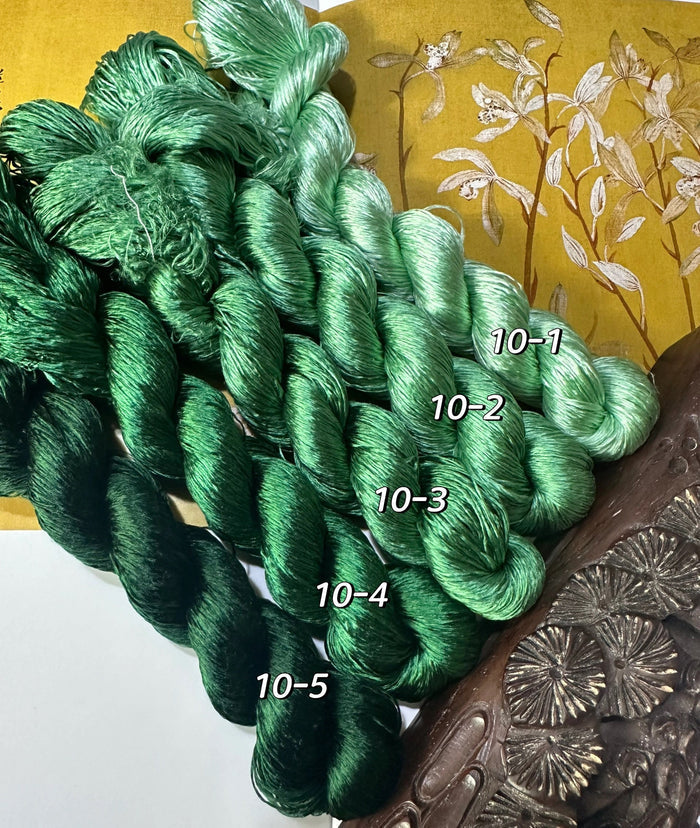 80m Suzhou Embroidery Untwisted Mulberry Silk Thread(#10   80m*5) - Ronghua Threads