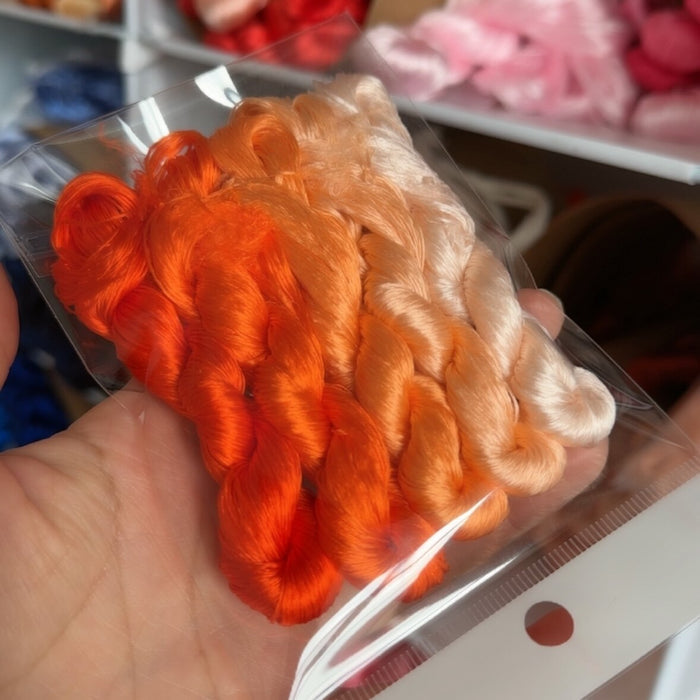 80m Suzhou Embroidery Untwisted Mulberry Silk Thread(#26  80m*5) - Ronghua Threads