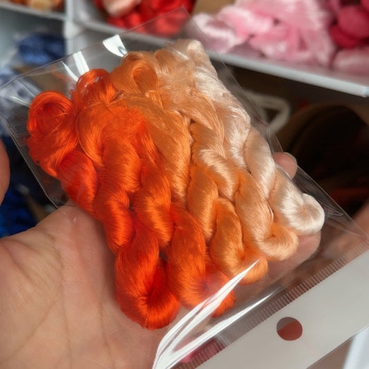80m Suzhou Embroidery Untwisted Mulberry Silk Thread(#26  80m*5) - Ronghua Threads
