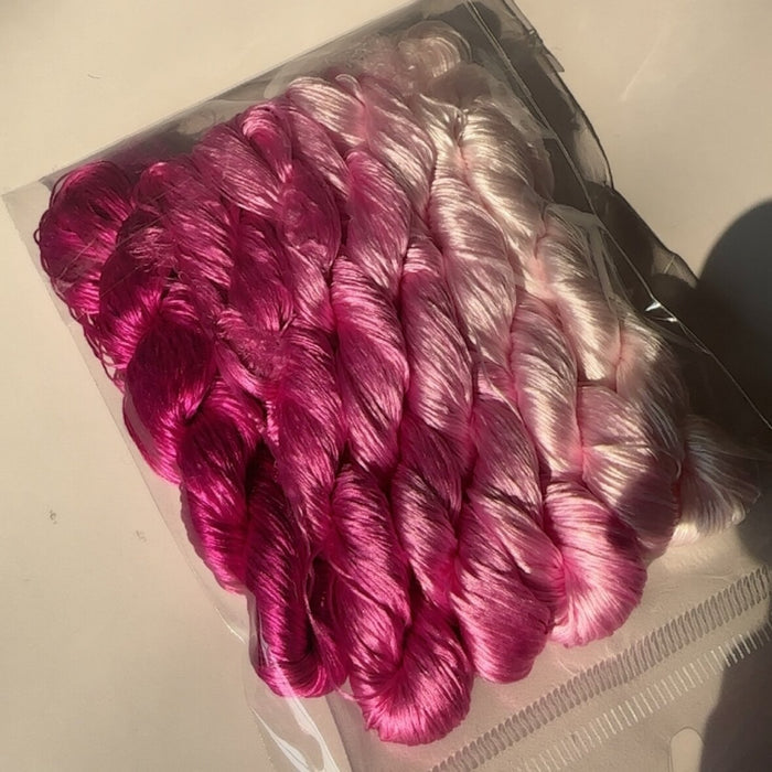 80m Suzhou Embroidery Untwisted Mulberry Silk Thread(#38   80m*6) - Ronghua Threads