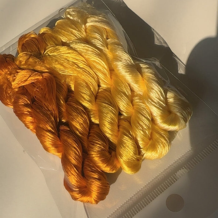 80m Suzhou Embroidery Untwisted Mulberry Silk Thread(#86   80m*5) - Ronghua Threads