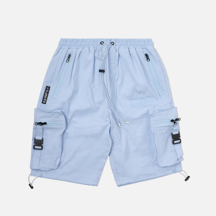 Baby blue 8&9 Combat Nylon Shorts with comfortable fit and durable fabric