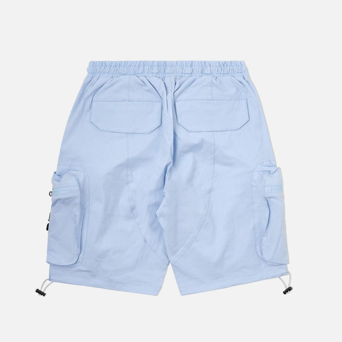 Baby blue 8&9 Combat Nylon Shorts featuring a comfortable and durable design