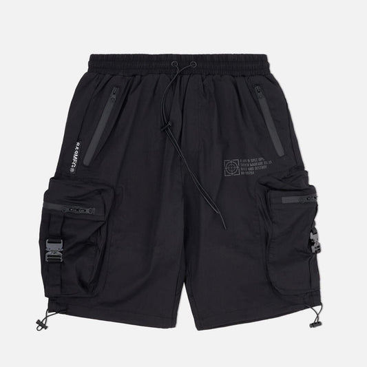 High-quality black nylon combat shorts from 8&9, perfect for any activity