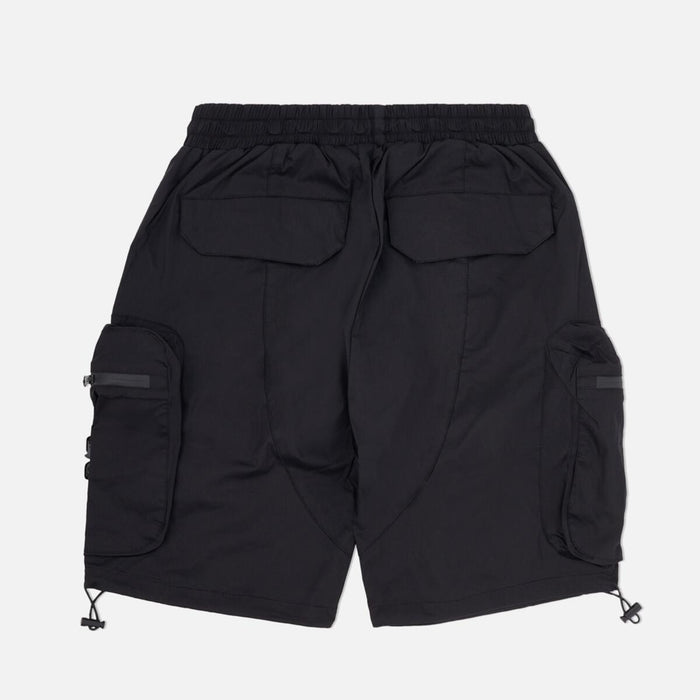 High-quality 8&9 Combat Nylon Shorts in Black/Black color combination