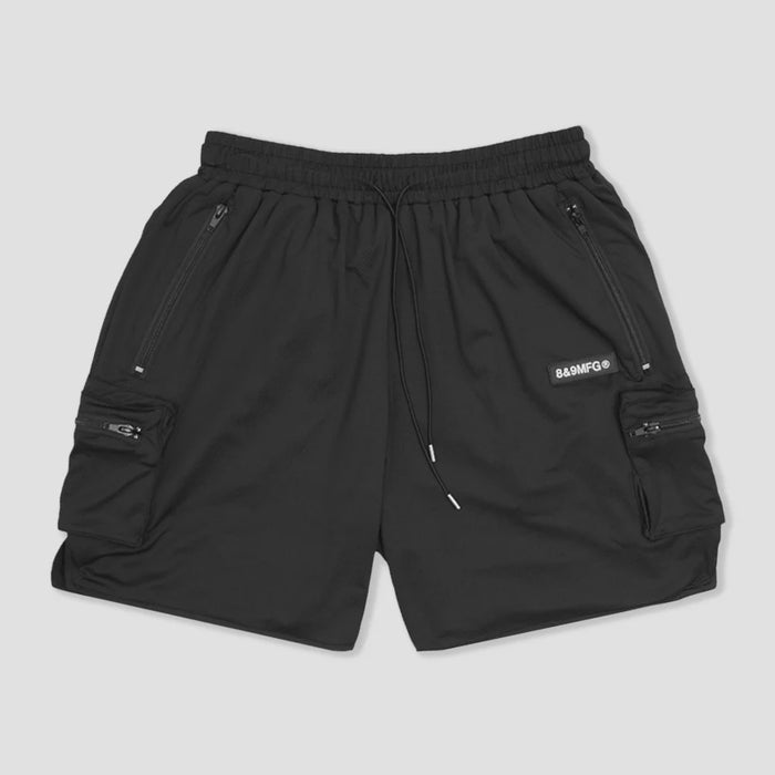 Everyday Nylon Cargo Shorts in Black, perfect for casual wear