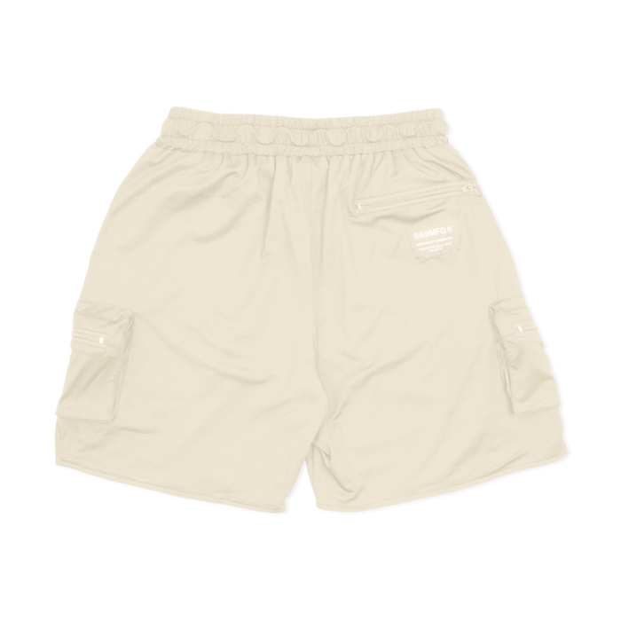 Versatile and stylish 8&9 Everyday Nylon Cargo Shorts in Bone, ideal for casual and outdoor activities