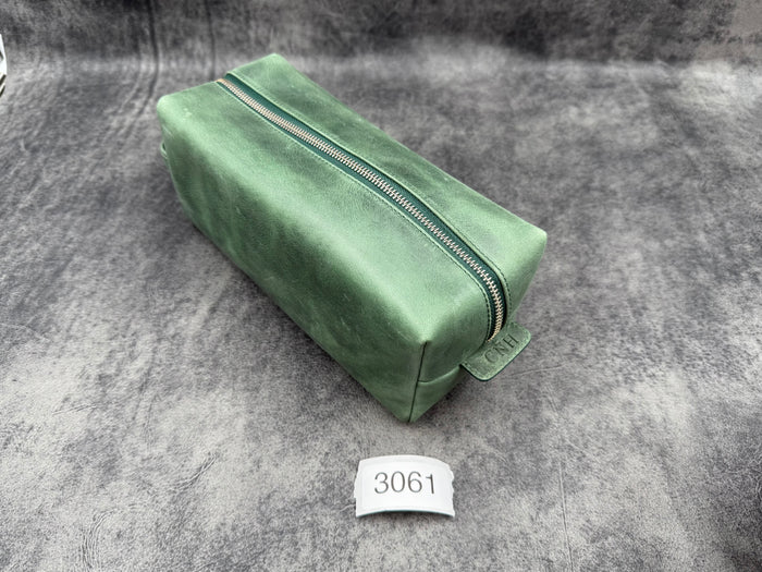 SECONDS Leather Classic Dopp Kit & Travel Toiletry Bag - 3061