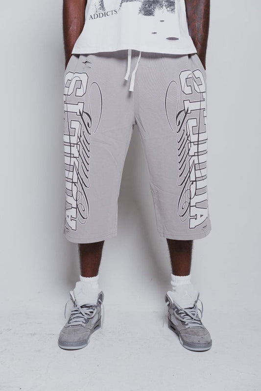 Addicts ATL "Varisty" Grey 3/4 Shorts