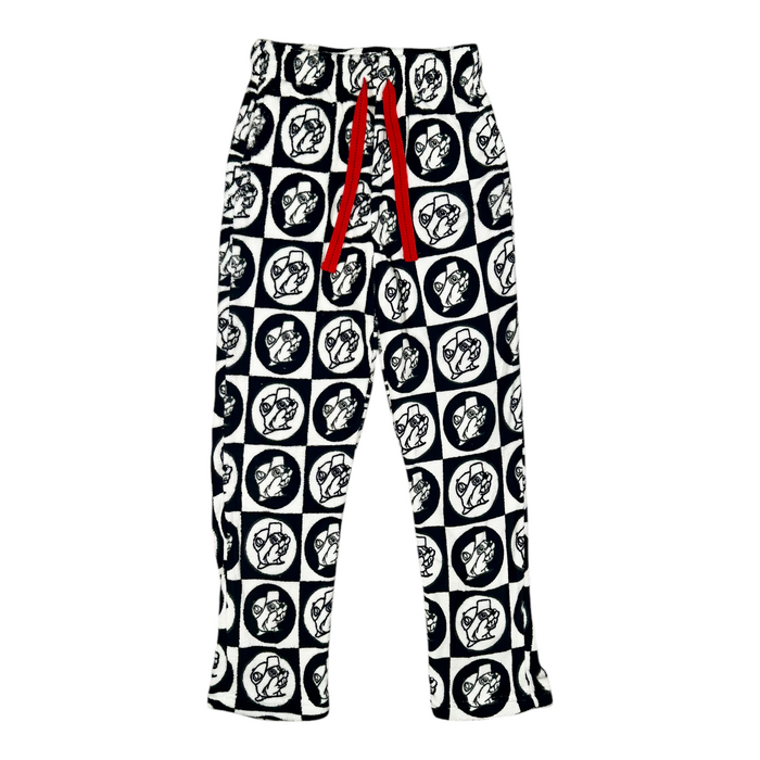 Adult Sherpa Black & White Cozy Lounge Pants