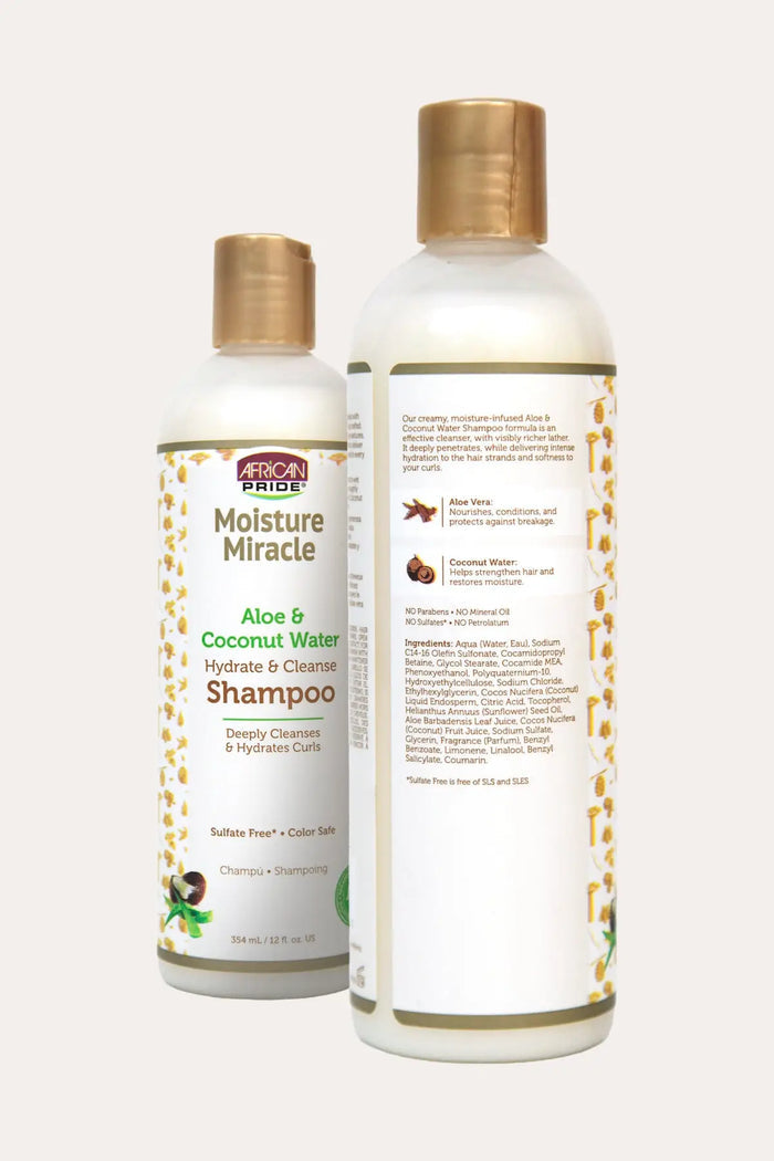 AFRICAN PRIDE MOISTURE MIRACLE ALOE&COCONUT SHAMPOO 12oz - BSW BEAUTY CANADA