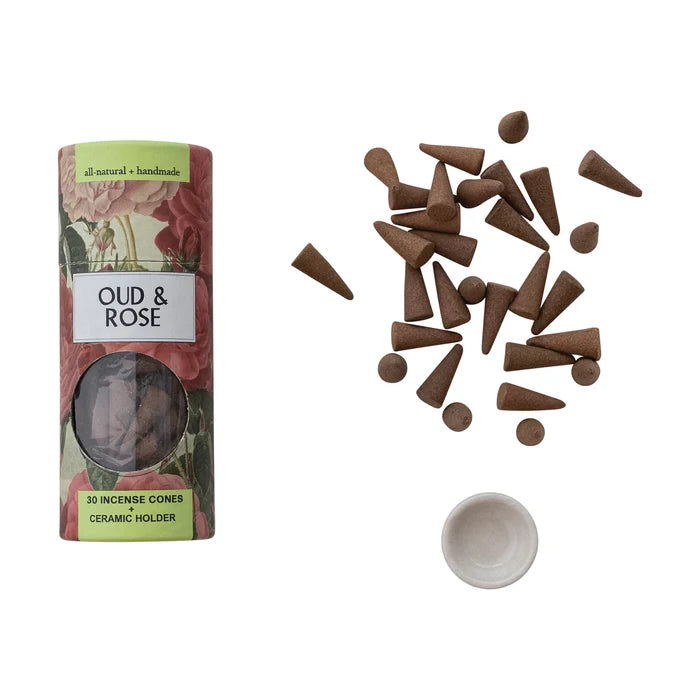 All Natural Incense Cones with Holder