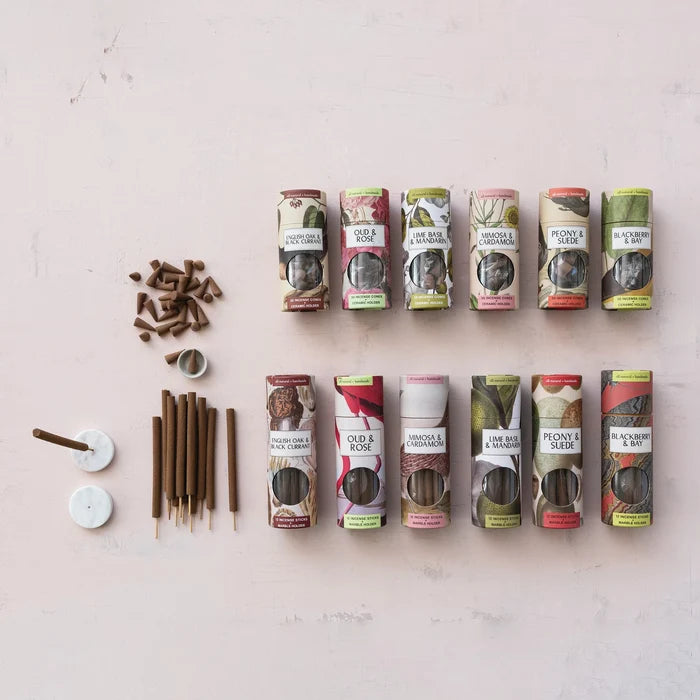 All Natural Incense Cones with Holder