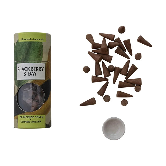 All Natural Incense Cones with Holder