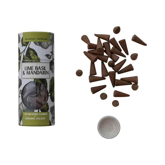 All Natural Incense Cones with Holder