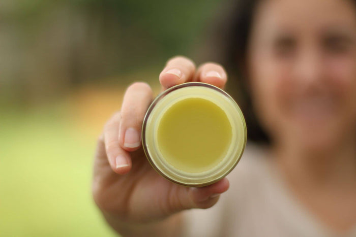All Purpose Salve Texture Lifestyle Outdoor Ora 4oz Jar