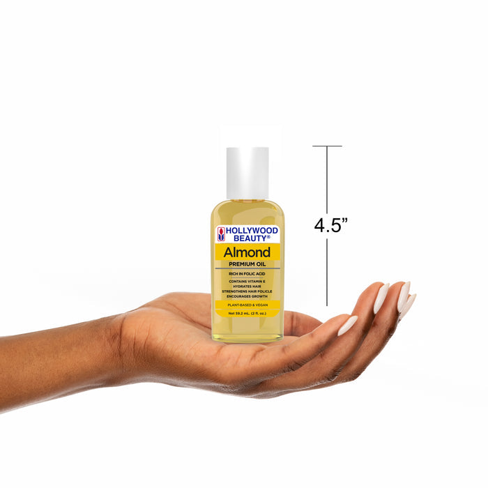 Almond Premium Oil for Hair, Scalp, Skin, and Nails - 2 fl oz