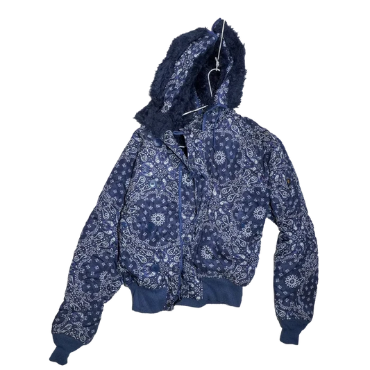 Alpha Industries x Opening Ceremony Blue Paisley Bomber Jacket - Small - Army & Outdoors - Flight Jackets