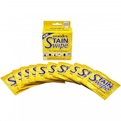 Amodex® Stain Wipe Fabric & Surface Cleaner, 10 Wipes