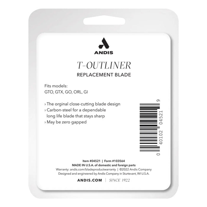 Andis T-Blade Replacement for T-Outliner, GTO, GO, SLS Trimmers - Close Cutting, Zero Gapped - BUYBARBER.COM