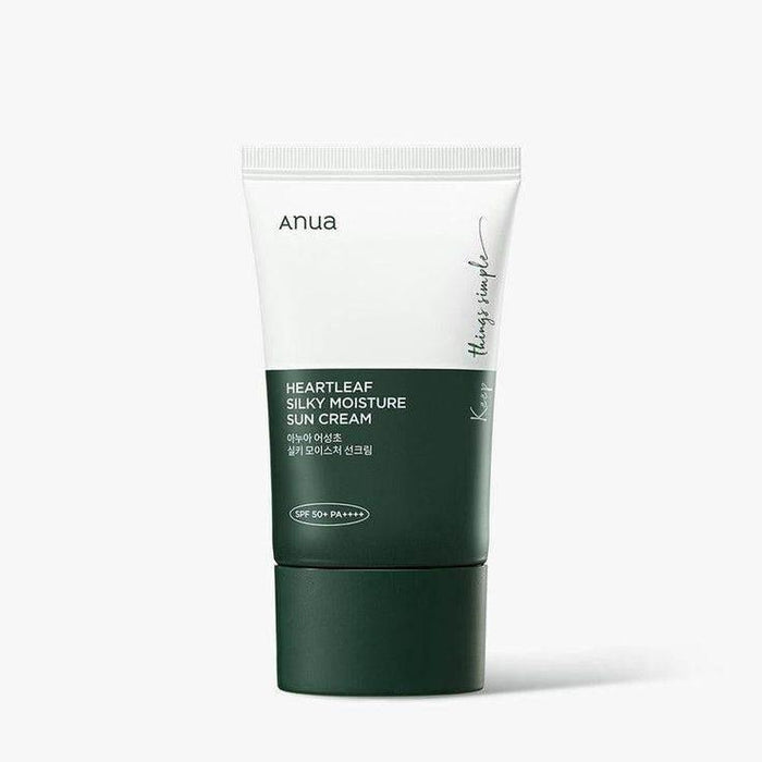 Anua Heartleaf Silky Moisture Sun Cream SPF50+ - SPF Moisturizing Sunscreen - Anua -- United Arab Emirates -- Pinky Cosmetics